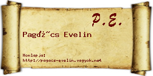 Pagács Evelin névjegykártya